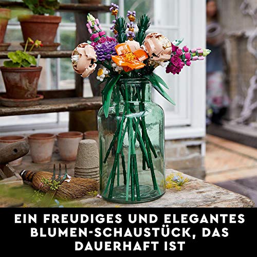 LEGO 10280 Icons Blumenstrauß, Kunstpflanzen für Erwachsene, künstliche Blumen zum Basteln, Home Deko, Zimmerdeko, Botanik-Kollektion