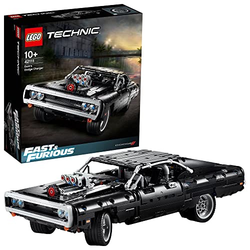 LEGO 42111 Technic Dom's Dodge Charger, Fast and Furious Modellauto Bauset, Geschenk zu Weihnachten für Jungen, Mädchen, Männer, Frauen, ikonisches Sammlerset