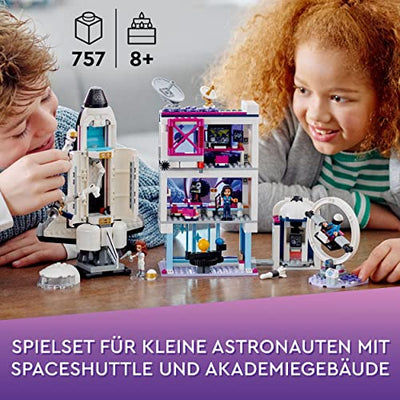 LEGO 41713 Friends Olivias Raumfahrt Akademie Weltraum-Spielzeug mit Raumschiff Space Shuttle und Astronauten-Figuren, Lernspielzeug, Geschenk zu Weihnachten