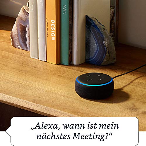 Echo Dot (3. Gen.) Intelligenter Lautsprecher mit Alexa, Anthrazit Stoff