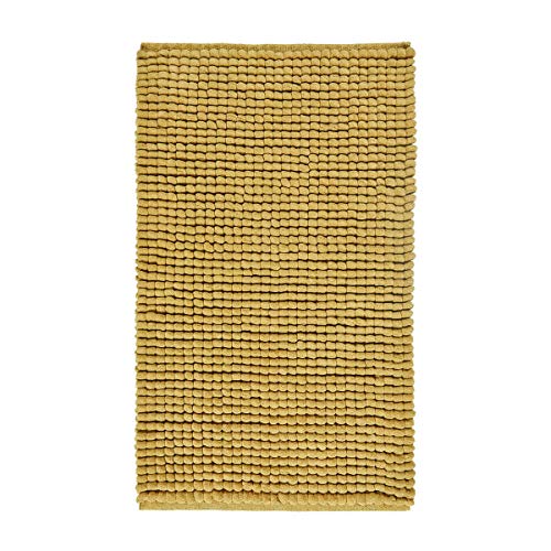 Aquanova Badematte Axel handgewebte Schlaufenstruktur (Mustard, 70 x 120 cm)