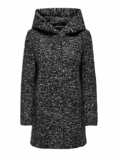 ONLY Womens ONLNEWSEDONA Wool Coat CC OTW Jacke, Schwarz, X-Small