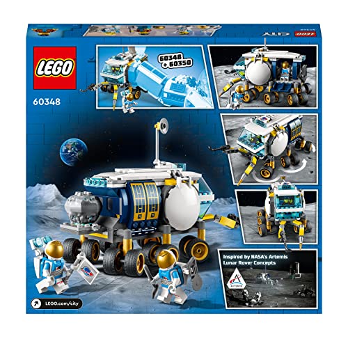 LEGO 60348 City Mond-Rover Weltraum-Spielzeug mit Astronauten-Minifiguren aus der LEGO NASA Serie, für Kinder ab 6 Jahre