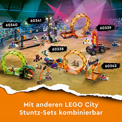 LEGO 60342 City Stuntz Haiangriff-Challenge Set, inkl. Motorrad und Stunt Racer Minifigur, Action-Spielzeug für Kinder ab 5 Jahre