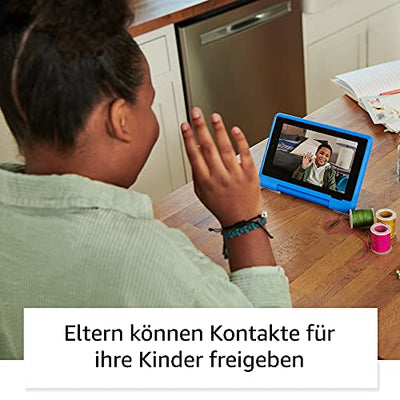 Fire 7 Kids Pro-Tablet (kindgerechte Hülle mit „Graffiti-Design“-Design) + BuddyPhones PopTime-Bluetooth-Headset (violett, Altersklasse: 8-15 Jahre) + NuPro-Displayschutzfolie (2er-Pack)