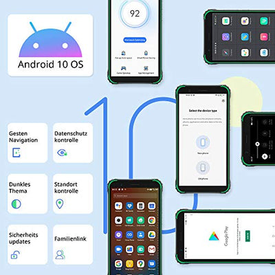 Blackview BV4900 (2021) Outdoor Handy ohne Vertrag, 5.580mAh, 5,7 Zoll 32GB ROM/128GB Erweiterbar, NFC, Gesichtserkennung, Android 10, 8MP+5MP Unterwasserkamera, 4G Robustes Outdoor Smartphone - Grün
