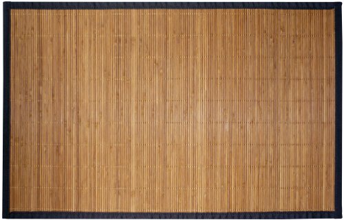 Gelco Design Okaido 705364 Badvorleger/Badematte, 50 x 80 cm, kleine Holzlatten, Dunkles Holz