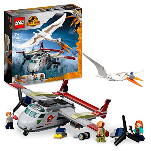 LEGO 76947 Jurassic World Quetzalcoatlus: Flugzeug-Überfall, Dinosaurier Spielzeug mit Figuren, Geschenk zu Weihnachten für Kinder ab 7 Jahre