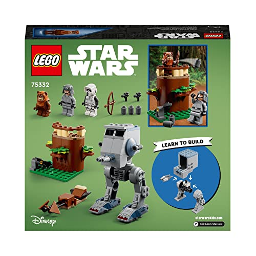 LEGO 75332 Star Wars at-ST, Bauspielzeug für Vorschulkinder ab 4 Jahren mit Ewok Wicket und Scout Trooper Minifiguren und Starter-Bauelement, Set 2022