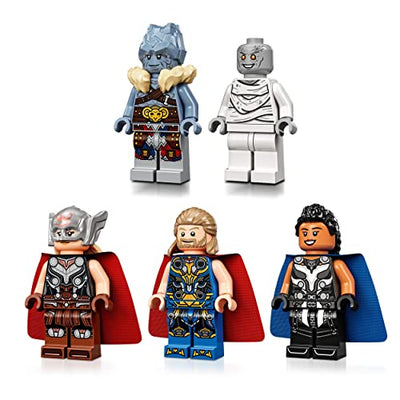 LEGO 76208 Marvel Das Ziegenboot Spielzeug-Schiff aus Thor: Love & Thunder, Avengers-Set zum Bauen mit Minifiguren und Sturmbrecher, Geschenk zu Weihnachten