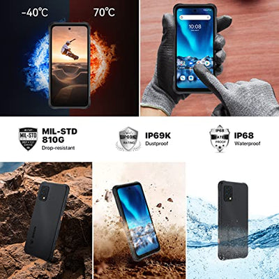 Uimidigi Bison 2 Outdoor Smartphone Ohne Vertrag Günstige 4g, 6.5 Zoll Display, 6GB/128GB (512GB Erweiterbar) 48MP+ 24MP 61500mAh Android 12 Dual SIM Handys - NFC/Face ID/OTG/GPS