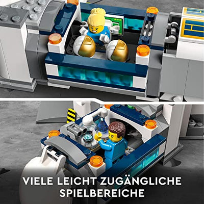 LEGO 60350 City Mond-Forschungsbasis Weltraum-Spielzeug aus der LEGO NASA Serie mit Astronauten-Minifiguren, Geschenk zu Weihnachten für Mädchen und Jungen ab 7 Jahre