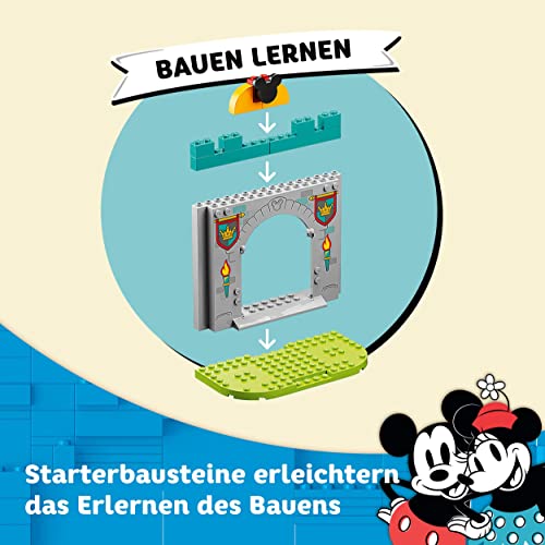 LEGO 10780 Disney Mickys Burgabenteuer Spielzeug-Schloss zum Bauen, inkl. Daisy, Donald Duck, Micky und Minnie Maus, ab 4 Jahre