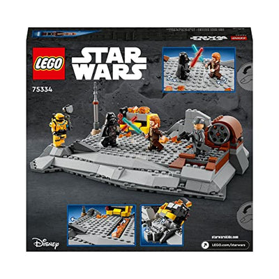 LEGO 75334 Star Wars Obi-Wan Kenobi vs. Darth Vader, Spielset mit Duell-Plattformen und Minifiguren, baubares Spielzeug für Kinder ab 8 Jahren