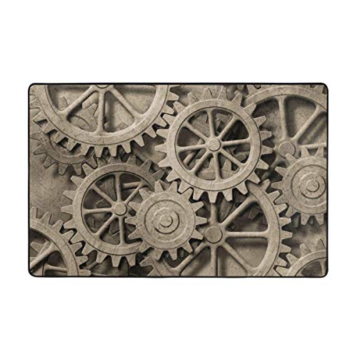 LiminiAOS Badezimmer Teppich Duschmatte Maschine Badematte, Steampunk mechanischer Hintergrund