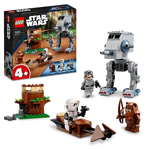 LEGO 75332 Star Wars at-ST, Bauspielzeug für Vorschulkinder ab 4 Jahren mit Ewok Wicket und Scout Trooper Minifiguren und Starter-Bauelement, Set 2022