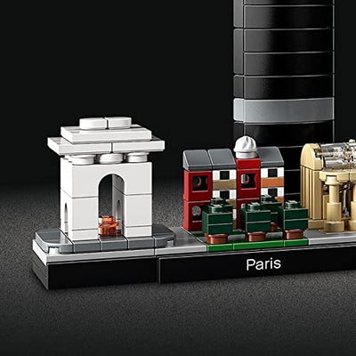 LEGO 21044 Architecture Paris, Modellbausatz mit Eiffelturm und Louvre-Modell, Skyline-Kollektion, Haus- und Raum-Deko, Geschenkideen für Sammler