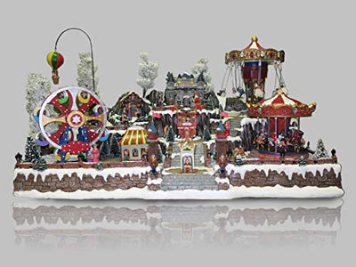 25 twentyfive Riesiges Weihnachtsdorf mit Kirmes, Bewegung, Lichtern, Musik (85 x 50 x 60 cm)