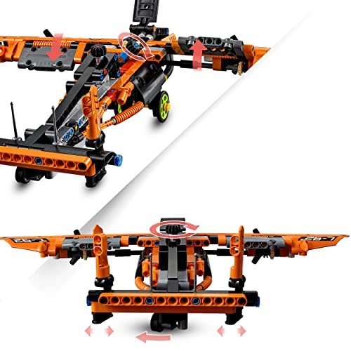 LEGO 42120 Technic Luftkissenboot für Rettungseinsätze - Flugzeug, 2-in-1 Spielzeug aus Bausteinen, Geschenk für Mädchen und Jungen ab 8 Jahren