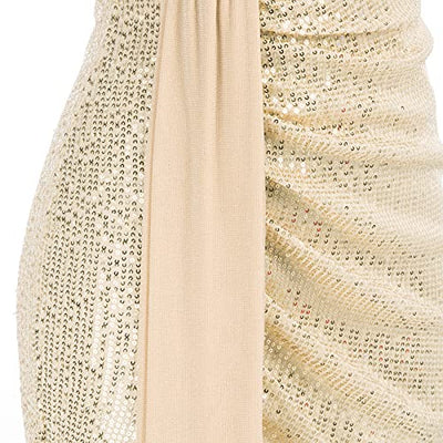 GRACE KARIN Bleistift Kleider etui cocktailkleid Damen Festliche Kleider Gold Partykleider CL788-1 S