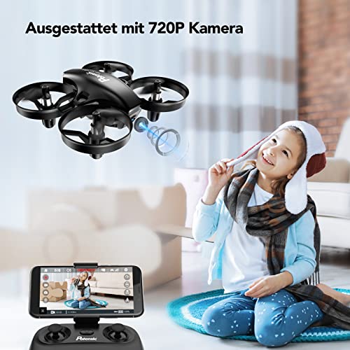 Potensic Mini Drohne für Kinder mit Kamera 3 Akkus RC Quadrocopter Drohne FPV Live Übertragung Ferngesteuerte Drohne Spielzeug Drohne für Einsteiger Auswechselbarer Akku Höhe Halten Schwerkraft