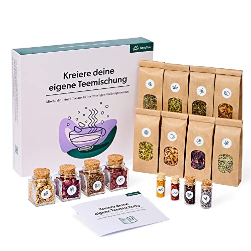 BonaTea DIY Tee Geschenkset - Tee Selber Machen | Tee Geschenk Mama | Tee Geschenkbox | Teebox für Teeliebhaber