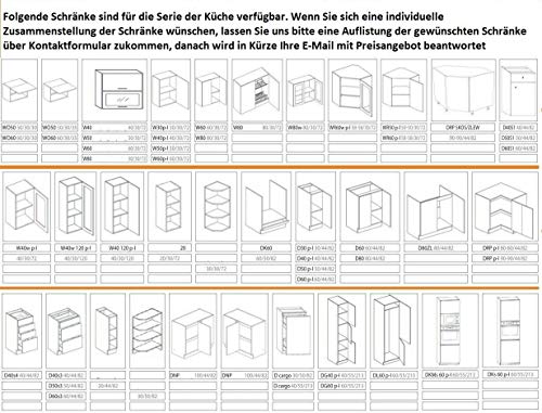 NEU hochwertige Küche 260cm Küchenzeile Fresh MDF Weiss Hochglanz MONTIERT