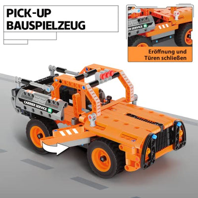 VEPOWER City Konstruktionsspielzeug Bauset ab 6 7 8 9 10 Kinder,3 in 1 Technic Flugzeug Kipplaster Transportwagen Bausteine Spielzeug,361 PCS Kreative Geschenk für Jungen Mädchen Mint Lernspielzeug