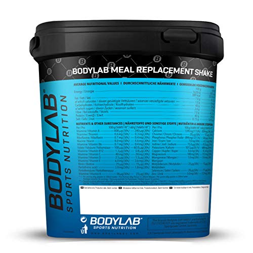 Bodylab24 Meal Replacement Shake Banane 960g, Diät-Shake zum Abnehmen, Mahlzeitersatz mit wichtigen Vitaminen und Nährstoffen, ohne Zucker-Zusatz, Mahlzeitersatz Shake