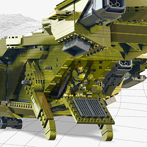 MEGA Construx GNB28 - Halo Infinite UNSC Pelican-Flugschiff, mit 2024 Bausteinen, Spielzeug ab 10 Jahren