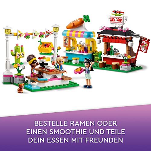 LEGO 41701 Friends Streetfood-Markt mit Taco-Truck und Smoothie-Bar, Kreativ-Spielzeug, Geschenk für Mädchen und Jungen ab 6 Jahren