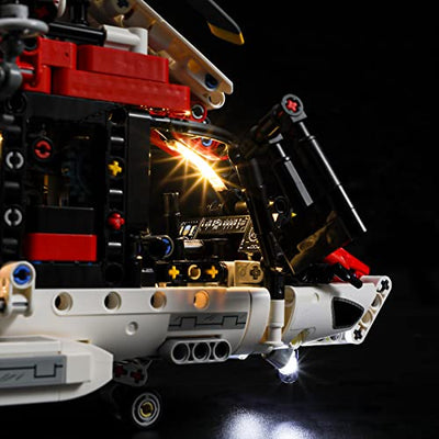 BRIKSMAX 42145 Led Licht für Lego Airbus H175 Rettungshubschrauber - Compatible with Lego Technic Bausteinen Modell - Ohne Lego Set