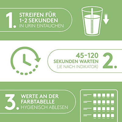 MediVinius® - Urin Teststreifen mit 10 Indikatoren | 50 Stück für sichere Ergebnisse - Diabetes & Ketose Test für Harnzucker & Glukose Erkennung