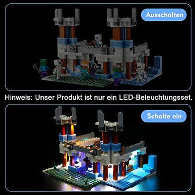 Led Licht Set für Lego Eispalast Set , Led Beleuchtungs Set für Lego 21186 Lego Minecraft The Ice Castle - Nur Lichter-Set , Kein Lego-Modell