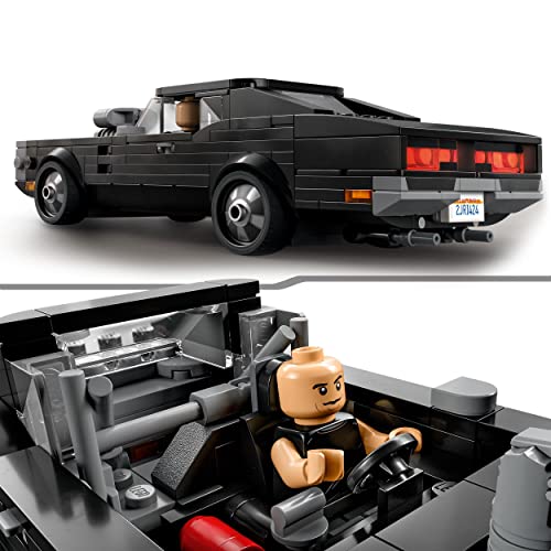 LEGO 76912 Speed Champions Fast & Furious 1970 Dodge Charger R/T, Spielzeug Auto-Modell zum Bauen für Kinder, Set mit Dominic Toretto Minifigur