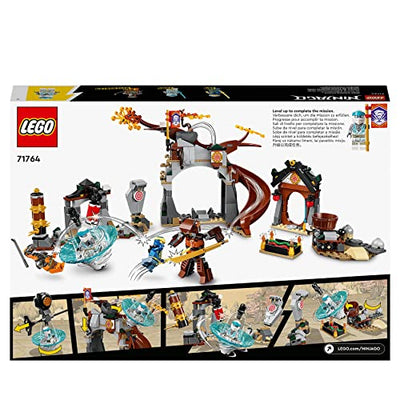 LEGO 71764 NINJAGO Ninja-Trainingszentrum mit Spinner-Spielzeug, Minifiguren Zane, Jay und Schlange, Meister des Spinjitzu