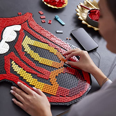 LEGO 31206 Art The Rolling Stones Logo Bastelset für Erwachsene, Geschenk für Männer, Frauen, Ehemann, Ehefrau, Musikfans mit Soundtrack, DIY - Haus oder Büro 3D-Deko, 60-jähriges Jubiläum Sammlerset