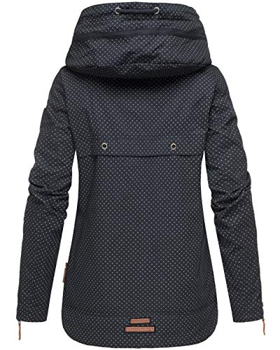 Navahoo Damen Jacke Frühling Übergangsjacke Parka Mantel Kapuze B692 [B692-Wek-Navy-MD-Gr.M]