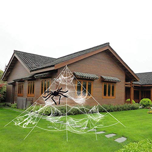 ZOYLINK Halloween Spinnennetz Spinngewebe Dekoration Set Halloween Party Gartendekoration (5 * 4.8 m)