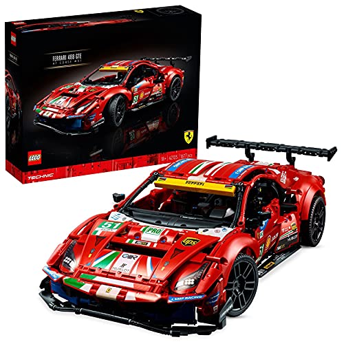 LEGO 42125 Technic Ferrari 488 GTE “AF Corse #51” Supersportwagen, Exklusives Sammlermodell, Sammlerset für Erwachsene