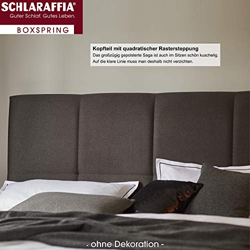 Schlaraffia Aktion Boxspringbett Saga 180x200cm anthrazit TFK-Matratzen H3