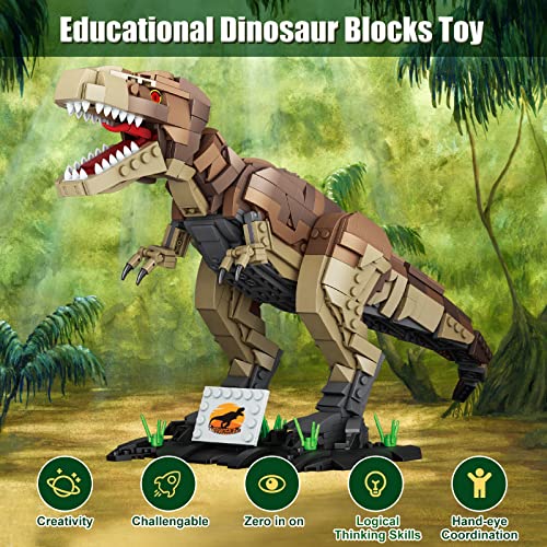 Creator Dinosaurier Spielzeug, 939 Stück Bausteine Set für Kinder ab 6 Jahren, Tyrannosaurus Figuren, Dino Konstruktionsset für Jungen Mädchen im Alter von 7 8 9 10 11 12 Bausteine Geschenk für Kinder