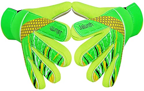 Jalunth Torwarthandschuhe Kinder Jungs Jungen Mädchen Junior Fussballhandschuhe Fußballhandschuhe Trainingshandschuhe Torwart Fussball Fußball Handschuhe mit rutschfeste Latex Handfläche