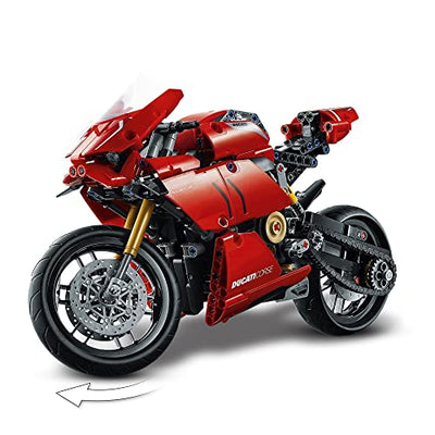 LEGO 42107 Technic Ducati Panigale V4 R Motorrad, Supermotorrad-Schaustück für Sammler, Set für Kinder und Erwachsene