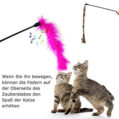 AILUKI 31 Stück Katzenspielzeug Set mit Katzentunnel Jingle Bell Katzen Spielzeug Variety Pack für Kitty