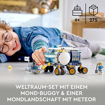 LEGO 60348 City Mond-Rover Weltraum-Spielzeug mit Astronauten-Minifiguren aus der LEGO NASA Serie, für Kinder ab 6 Jahre