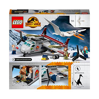 LEGO 76947 Jurassic World Quetzalcoatlus: Flugzeug-Überfall, Dinosaurier Spielzeug mit Figuren, Geschenk zu Weihnachten für Kinder ab 7 Jahre