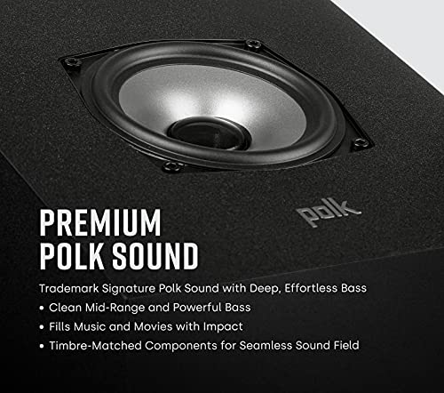 Polk Audio MXT90 Height-Modul, Upfiring-Lautsprecher für MXT20, MXT60 und MXT70, Dolby Atmos zertifiziert, kompatibel mit DTS:X und DTS Virtual:X (Paar), schwarz