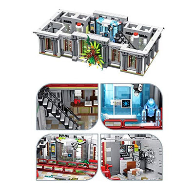 LDB SHOP Bausteine Architektur Modell, 7537 Klemmbausteine Architektur Baustein Modell Lunatic Hospital Irrenhaus Custom Bauspiel, Modular Building Konstruktionsspielzeug Kompatibel mit Lego