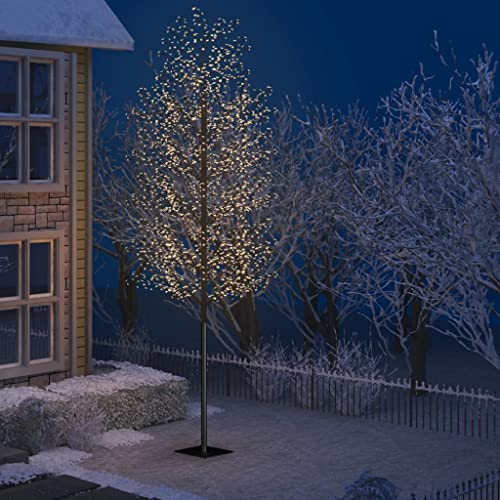 Weihnachtsdeko Draußen LED, Weihnachtsbaum 2000 LEDs Warmweißes Licht Kirschblüten 500 cm Weihnachtsbeleuchtung für Weihnachtsdeko Innen & Außen